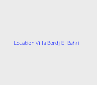 Location Villa F8 Alger